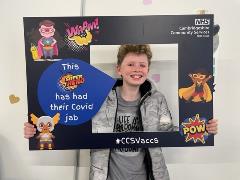 Rufus aged 10 had his Covid vaccine2