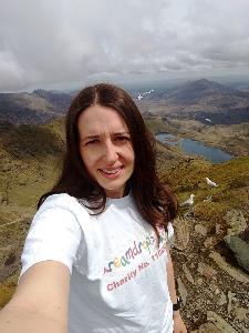 Sally at the top of Snowdon