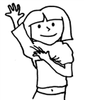 0731 - Girl with hand up