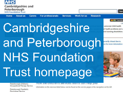 Cambridegshire and Peterborough NHs Foundation Trust Homepage