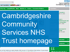 Cambridgeshire Community Services NHS Trust Homepage