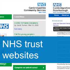 NHS trust websites