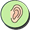 Cartoon image of ear depicting Hear