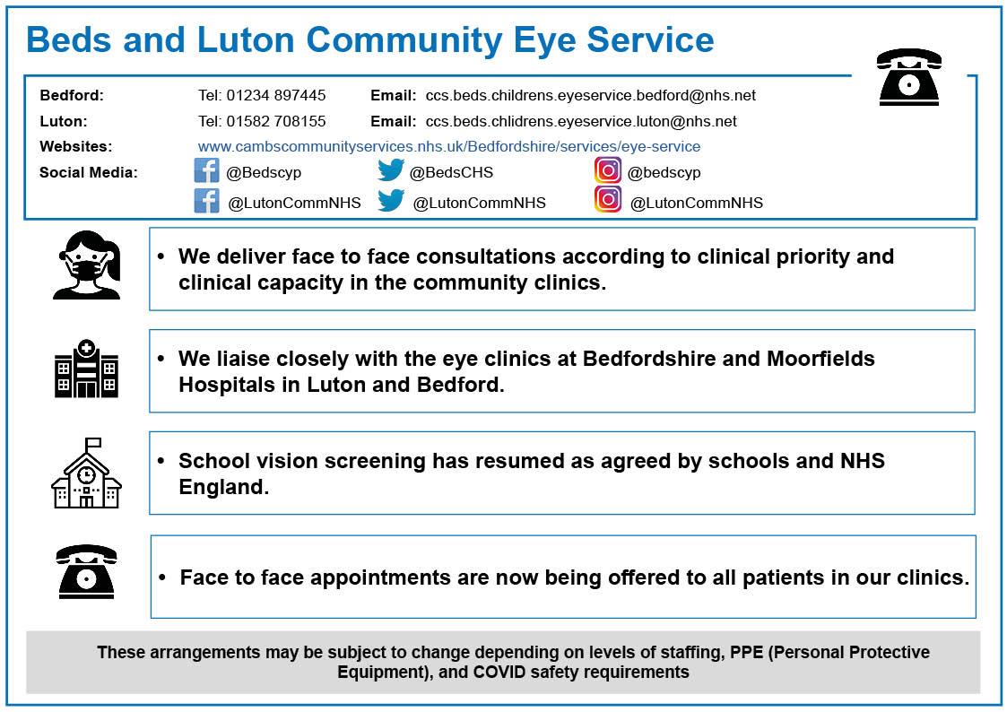 Beds and Luton Children's Community Eye Service